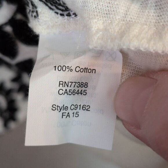 J Crew Ivory Black Embroidered Floral Knit Top Women's L - Picture 4 of 4